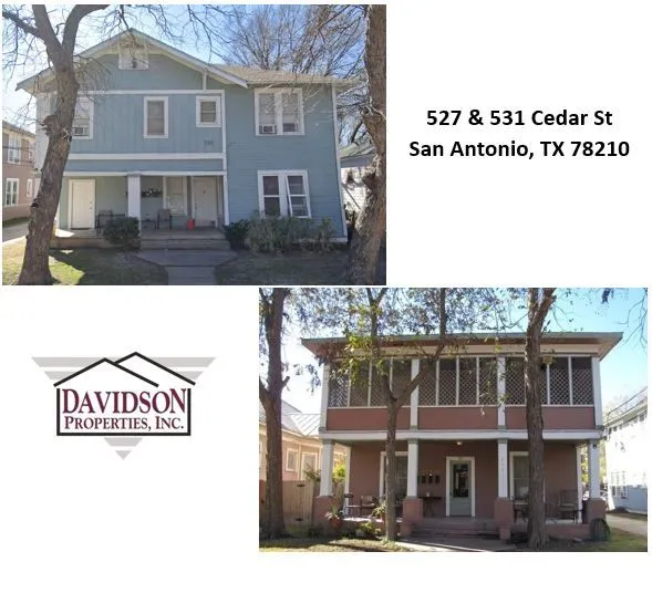 Davidson Properties | Cedar Street Apartments 527 & 531 Cedar St, San Antonio, TX 78210